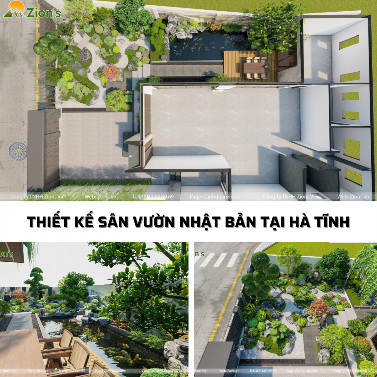 Thiết kế sân vườn nhật bản tại hà tĩnh